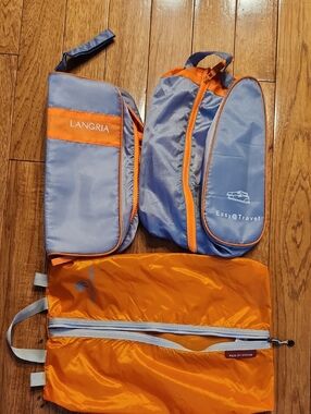 Men’s Travel Packing Cube Set — Blue & Orange